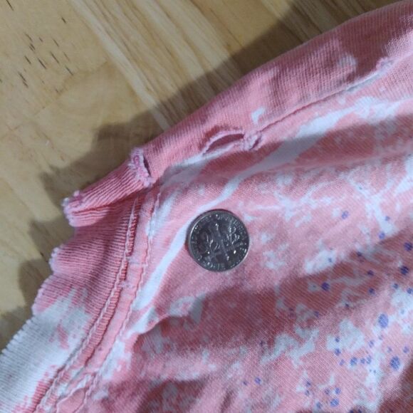 Vintage 90s Palm Trees Paint Splash Stripes AOP T-Shirt, - Picture 9 of 10